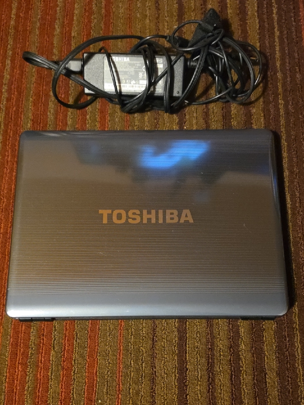 Toshiba Metallic Gray Laptop with Charger Included